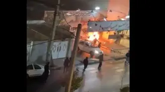 تلاش اغتشاشگران برای به آتش کشیدن یک حسینیه در قم/ ویدئو