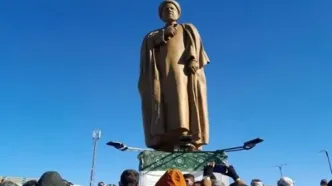 واکنش به سقوط مجسمه شهید رئیسی در اردبیل