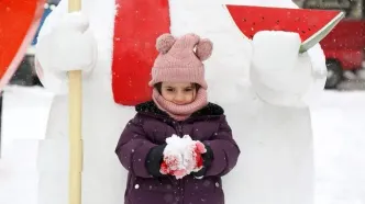 تصاویر؛ جلوه‌های زیبای برف در اهر