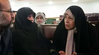 حضور فائزه هاشمی در مراسم بزرگداشت اشرف بروجردی