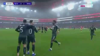 ویدیو: گل اول رئال مادرید به بنفیکا توسط امباپه