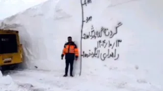 ارتفاع ۵ متری برف در «گله‌بادوش» الیگودرز