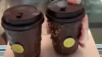 لیوان‌های شکلاتی ژاپنی‌ها سوژه شد + ویدئو