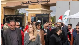 آنجلینا جولی در گذرگاه رفح + عکس