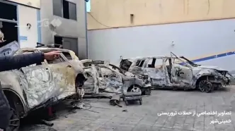 آتش زدن ۴۰ دستگاه خودروی صفر کیلومتر در نمایندگی ایران خودرو در خمینی شهر