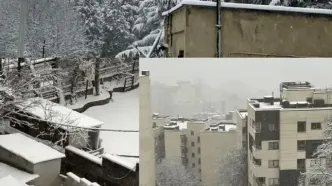 برف ۲۰ سانتی‌متری در شمال تهران