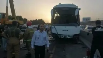 تصادف یک اتوبوس در تهران ۳۸ مصدوم برجای گذاشت