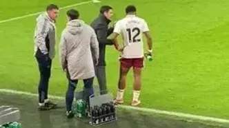 ویدئو: دستورات سری به تیمبر همزمان با گل دکلان رایس