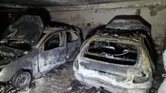 آتش‌سوزی پارکینگ یک ساختمان مسکونی در بزرگراه خرازی + عکس