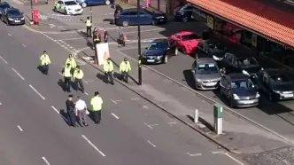 حمله هواداران رضا پهلوی به مرکز اسلامی بیرمنگام در بریتانیا