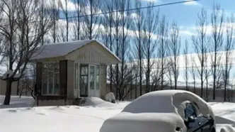 زیبایی و رازآلودی برف نیارق اردبیل در یک قاب