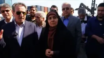 بازدید وزیر راه و شهرسازی از ترمینال شماره ۲ بندر شهید رجایی