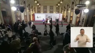 زلزله نشست خبری رئیس‌جمهور مکزیک را مختل کرد