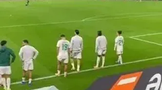 ویدئو: تمرین اجباری نیمکت‌نشین‌های الجزایر در پایان بازی