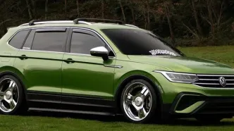 نمایش فولکس واگن تیونینگ با رینگ های لکسانی/ عکس