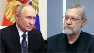 دیدار لاریجانی با پوتین در مسکو