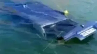 حادثه مرگبار در سد مهاباد / خودرو به آب سقوط کرد