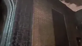 مسجدی در مرودشت که دیشب در آتش سوخت