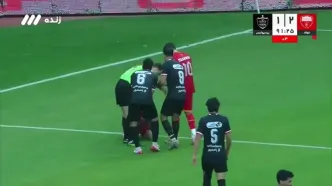 گل دوم فولاد به پرسپولیس توسط احمدزاده + ویدئو