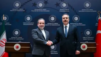 دیدار وزیر امور خارجه جمهوری اسلامی ایران با وزیر امور خارجه ترکیه