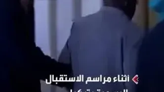 لحظه زمین خوردن رئیس‌جمهور نیجریه در کنار اردوغان