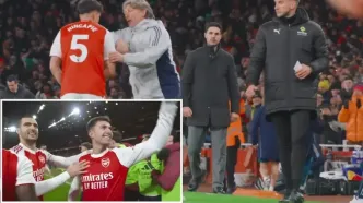 ویدئو: شادی انفجاری آرتتا پس از اخطار مسئول فنی بازی