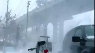 طوفان برفی عظیم در آمریکا +فیلم