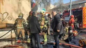 مهار آتش‌سوزی مغازه لوازم یدکی موتورسیکلت +فیلم