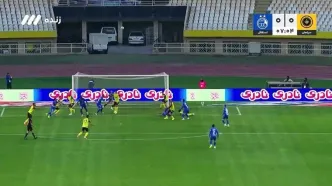 ویدیو| اعلام پنالتی و گل اول استقلال به سپاهان (یاسر آسانی)