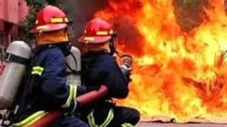 آتش سوزی گسترده در خیابان امام رضا (ع) مشهد