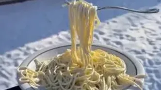 یخ زدن پاستا در سرمای مینه‌سوتا