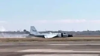 فرود آتشین هواپیمای تحقیقاتی ناسا بدون باز شدن ارابه فرود