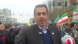 ویدئو: حضور نوایی سرپرست فدراسیون تکواندو در راهپیمایی ۲۲ بهمن ماه