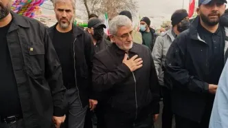 سردار قاآنی در راهپیمایی ۲۲ بهمن حضور یافت