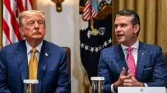 تتوی خاص وزیر جنگ آمریکا حین نمایش قدرت‌نمایی+عکس و فیلم