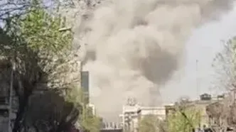 دود غلیظ در خیابان جمهوری تهران