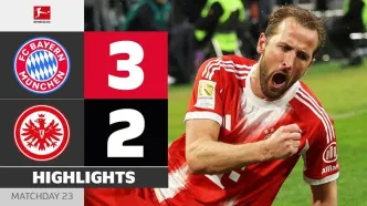 ویدیو| خلاصه بازی بایرن مونیخ ۳ - فرانکفورت ۲