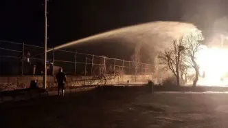 آتش‌سوزی گسترده در حوالی پالایشگاه  تبریز