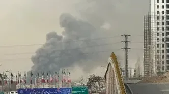 تصاویری از آتش‌سوزی گسترده در غرب تهران