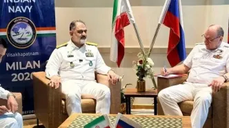 دیدار امیر ایرانی با فرماندهان نیروهای دریایی روسیه و عربستان