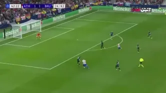 خلاصه بازی اتلتیکومادرید 4 - کلوب بروژ 1