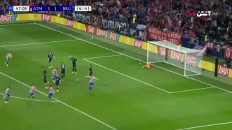 گل دوم اتلتیکومادرید به کلوب بروژ+ ویدئو