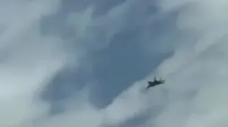 اولین تصاویر منتسب به پرواز جنگنده در آسمان تهران