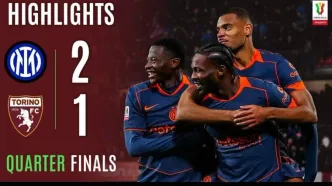 ویدیو| خلاصه بازی اینتر ۲ - تورینو ۱/ نراتزوری به نیمه نهایی رسید