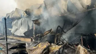 تصاویر؛ بازارچه جنت در آتش سوخت