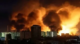 لحظه حمله پهپادی اوکراین به کارخانه موشکی روسیه