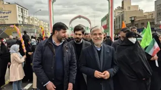 حضور وزیر علوم در راهپیمایی ۲۲ بهمن