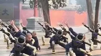 کنگ‌فو به سبک ربات‌ها/ تمرین رزمی ربات‌های انسان‌نما در معبد شائولین