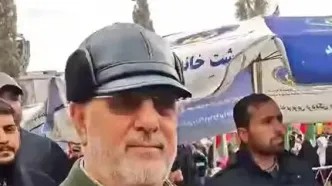 حضور سرلشکر پاکپور در راهپیمایی ۲۲ بهمن