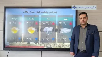 پیش بینی وضعیت آب و هوا زنجان فردا شنبه ۲۵ بهمن ۱۴۰۴ + هواشناسی زنجان فردا بیست و پنجم بهمن